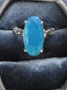 925 Silver Chalcendony Adjustable Ring